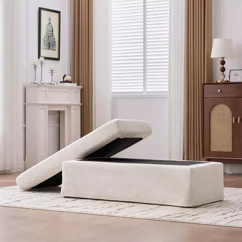 TUYOHW 46 Panchina moderna ottomana con panca imbottita in ciniglia per ingresso con robuste gambe in metallo, panca da fondo letto per soggiorno, ingresso