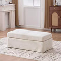 TUYOHW 46 Modern Bench Ottoman with Chenille Upholstered Entryway Bench with Durable Metal Legs End of Bed Bench for Living Room, Entryway