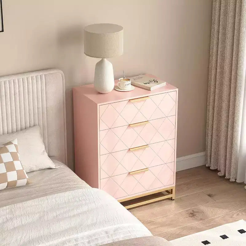 Cassettiera con 4 cassetti, mobile credenza per soggiorno, camera da letto, cassettiera con ampio spazio contenitore per vestiti, ingresso