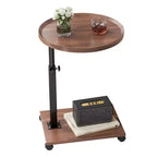 360 Rotatable Sofa Tray Table for Couch Arm - C-Shaped End Table with Phone & Tablet Slots, TV Tray Table, Side Table Tray for Living Room & Bedroom