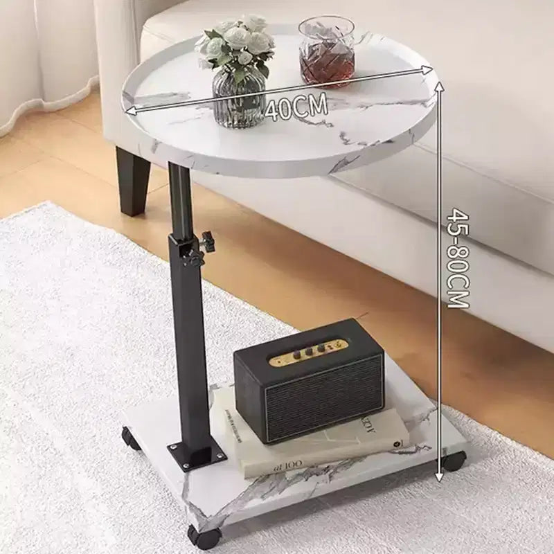Tavolino da Divano Girevole a 360° per Bracciolo - Tavolino a C con Slot per Telefono e Tablet, Tavolino per TV, Vassoio Laterale per Salotto e Camera da Letto