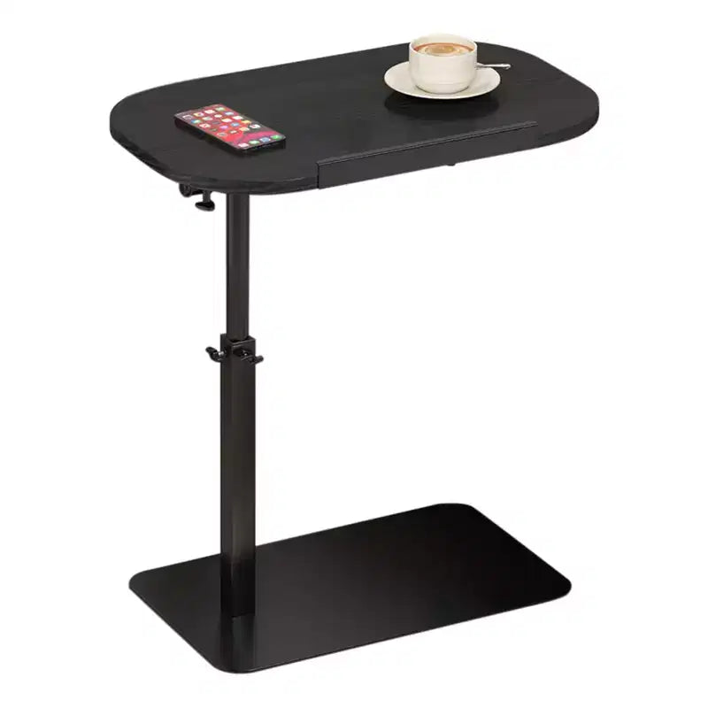Tavolino da Divano Girevole a 360° per Bracciolo - Tavolino a C con Slot per Telefono e Tablet, Tavolino per TV, Vassoio Laterale per Salotto e Camera da Letto