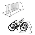 Double Side 12 Bike Floor Rack 71 Inch Length Freestanding Bicycle Parking Stand In Ground Grid Design