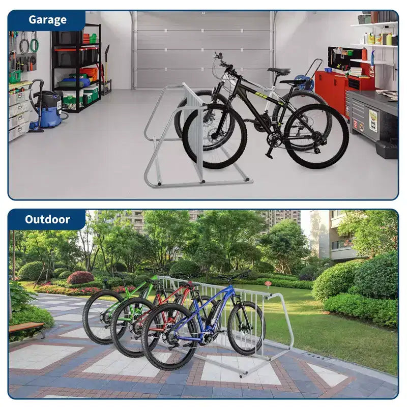 Rastrelliera Bici Doppia Faccia a 12 Posti, Lunghezza 180 cm, Portabiciclette Autoportante da Terra, Design a Griglia