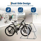 Rastrelliera Bici Doppia Faccia a 12 Posti, Lunghezza 180 cm, Portabiciclette Autoportante da Terra, Design a Griglia