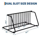 Rastrelliera Bici Doppia Faccia a 12 Posti, Lunghezza 180 cm, Portabiciclette Autoportante da Terra, Design a Griglia