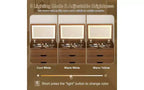 JVNOXK Toeletta 3 in 1 da 58,4 cm con Specchio Illuminato e Sgabello, Design con Ribalta, Adatta per Camera da Letto o Bagno, Capacità di Archiviazione, Finitura Noce