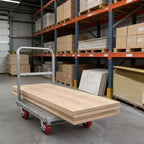 Carrello a piattaforma 2 in 1, carrello portapannelli in acciaio resistente da 2500 LBS, carrello a piattaforma da 36 x 24 pollici con 4 corrimano e ruote girevoli in gomma