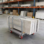 Carrello a piattaforma 2 in 1, carrello portapannelli in acciaio resistente da 2500 LBS, carrello a piattaforma da 36 x 24 pollici con 4 corrimano e ruote girevoli in gomma