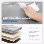 NAYSAYE 43 Pouf Contenitore Panca, Poggiapiedi Pieghevole Seduta Imbottita, Panca Lunga Porta Scarpe, Carico 300 kg per Soggiorno Ingresso Camera da Letto, 109*38*38 cm