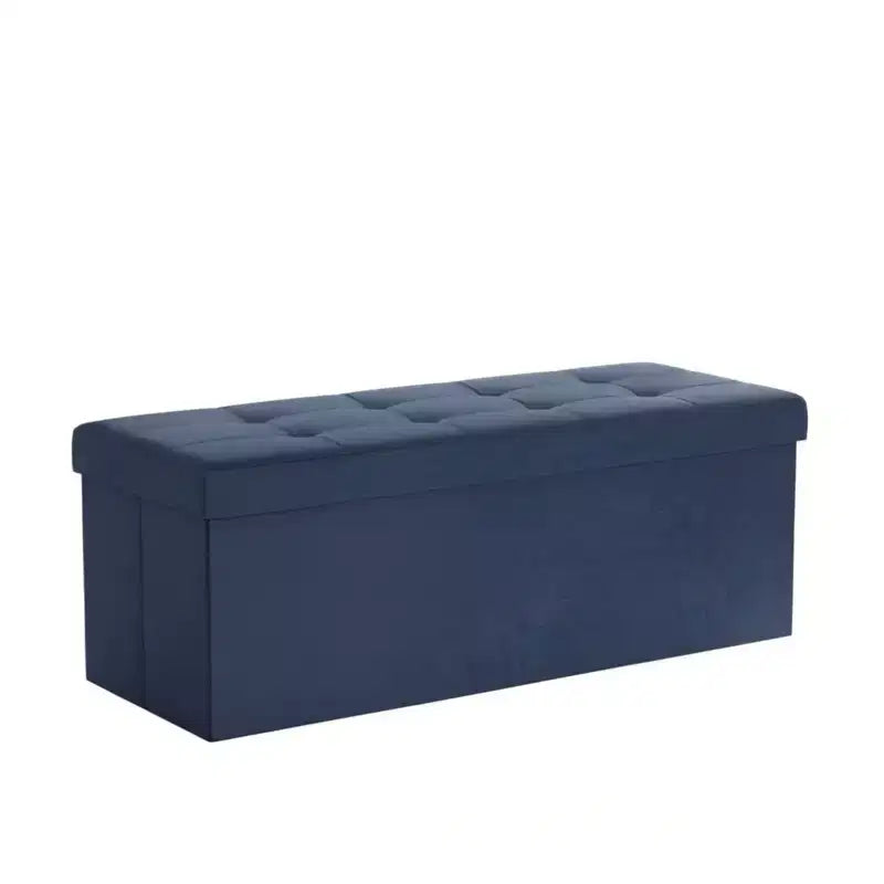 NAYSAYE 43 Pouf Contenitore Panca, Poggiapiedi Pieghevole Seduta Imbottita, Panca Lunga Porta Scarpe, Carico 300 kg per Soggiorno Ingresso Camera da Letto, 109*38*38 cm