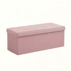 NAYSAYE 43 Pouf Contenitore Panca, Poggiapiedi Pieghevole Seduta Imbottita, Panca Lunga Porta Scarpe, Carico 300 kg per Soggiorno Ingresso Camera da Letto, 109*38*38 cm