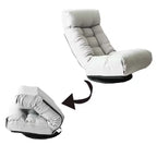 Poltrona girevole accentata TUYOHW con pouf, poltrona ergonomica con schienale e poggiatesta multiposizione, divano singolo per soggiorno, camera da letto