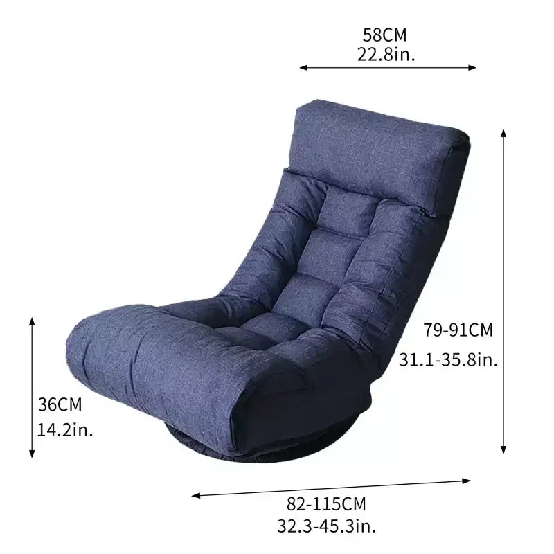 Poltrona girevole accentata TUYOHW con pouf, poltrona ergonomica con schienale e poggiatesta multiposizione, divano singolo per soggiorno, camera da letto