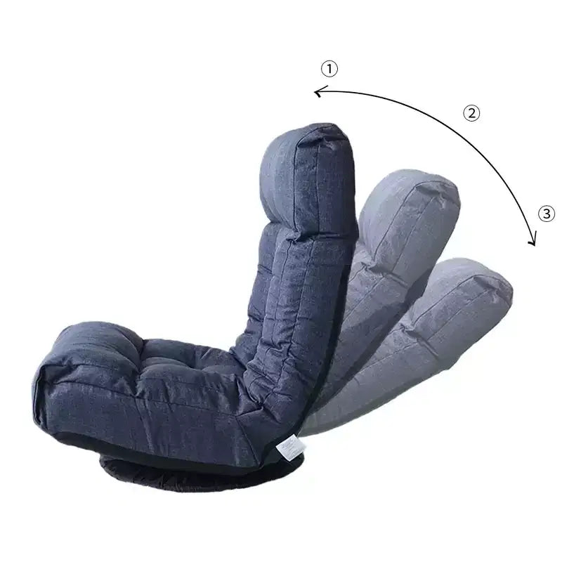 Poltrona girevole accentata TUYOHW con pouf, poltrona ergonomica con schienale e poggiatesta multiposizione, divano singolo per soggiorno, camera da letto