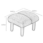 Poltrona girevole accentata TUYOHW con pouf, poltrona ergonomica con schienale e poggiatesta multiposizione, divano singolo per soggiorno, camera da letto