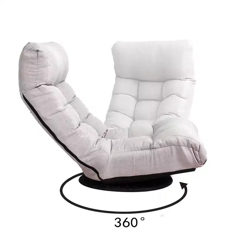 Poltrona girevole accentata TUYOHW con pouf, poltrona ergonomica con schienale e poggiatesta multiposizione, divano singolo per soggiorno, camera da letto