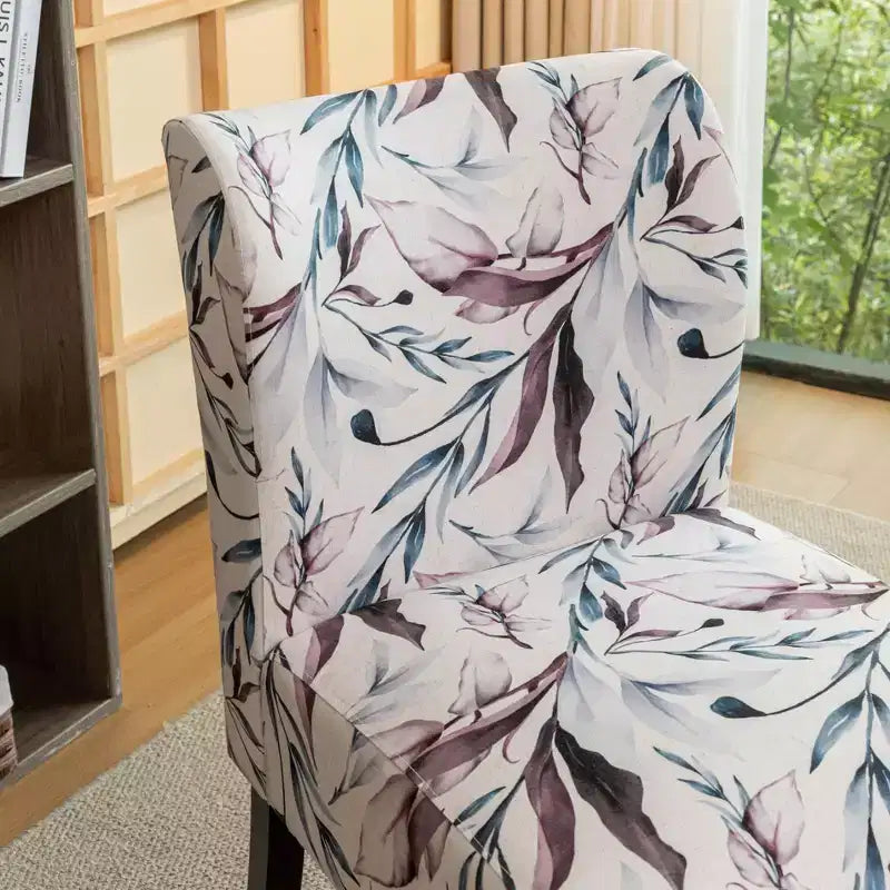 TUYOHW Poltrona Moderna con Stampa, Comoda Sedia Imbottita con Schienale di Media Altezza, Sedia Senza Braccioli, Poltrona per Soggiorno, Camera da Letto
