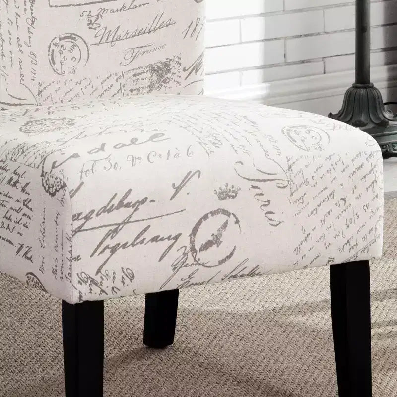 TUYOHW Poltrona Moderna con Stampa, Comoda Sedia Imbottita con Schienale di Media Altezza, Sedia Senza Braccioli, Poltrona per Soggiorno, Camera da Letto
