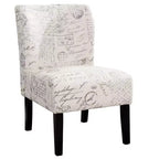TUYOHW Poltrona Moderna con Stampa, Comoda Sedia Imbottita con Schienale di Media Altezza, Sedia Senza Braccioli, Poltrona per Soggiorno, Camera da Letto