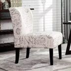 TUYOHW Poltrona Moderna con Stampa, Comoda Sedia Imbottita con Schienale di Media Altezza, Sedia Senza Braccioli, Poltrona per Soggiorno, Camera da Letto