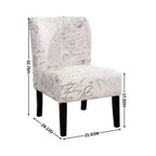TUYOHW Poltrona Moderna con Stampa, Comoda Sedia Imbottita con Schienale di Media Altezza, Sedia Senza Braccioli, Poltrona per Soggiorno, Camera da Letto
