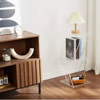 Libreria a Scaletta a 3 Livelli in Acrilico Trasparente - Scaffale da Parete Salvaspazio (FM106 Albero a Tre Strati) per Soggiorno/Bagno, 11.8x11.8x27.4