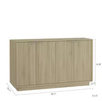 JVNOXK Madia moderna in legno con spazio contenitivo, credenza laterale a incasso, madia grande con ripiani regolabili, adatta per il soggiorno