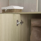 JVNOXK Madia moderna in legno con spazio contenitivo, credenza laterale a incasso, madia grande con ripiani regolabili, adatta per il soggiorno