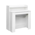 TUYOHW Tavolo da pranzo in legno per 6-8 persone, tavolo consolle allungabile con contenitore, tavolo salvaspazio e versatile per soggiorno, piccoli spazi, appartamento