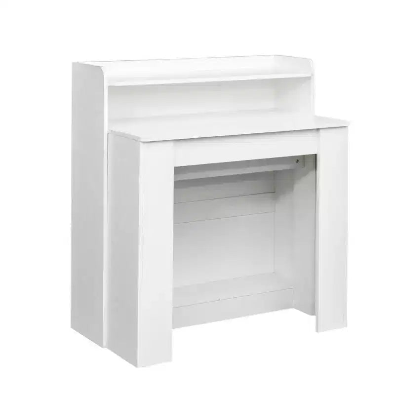 TUYOHW Tavolo da pranzo in legno per 6-8 persone, tavolo consolle allungabile con contenitore, tavolo salvaspazio e versatile per soggiorno, piccoli spazi, appartamento