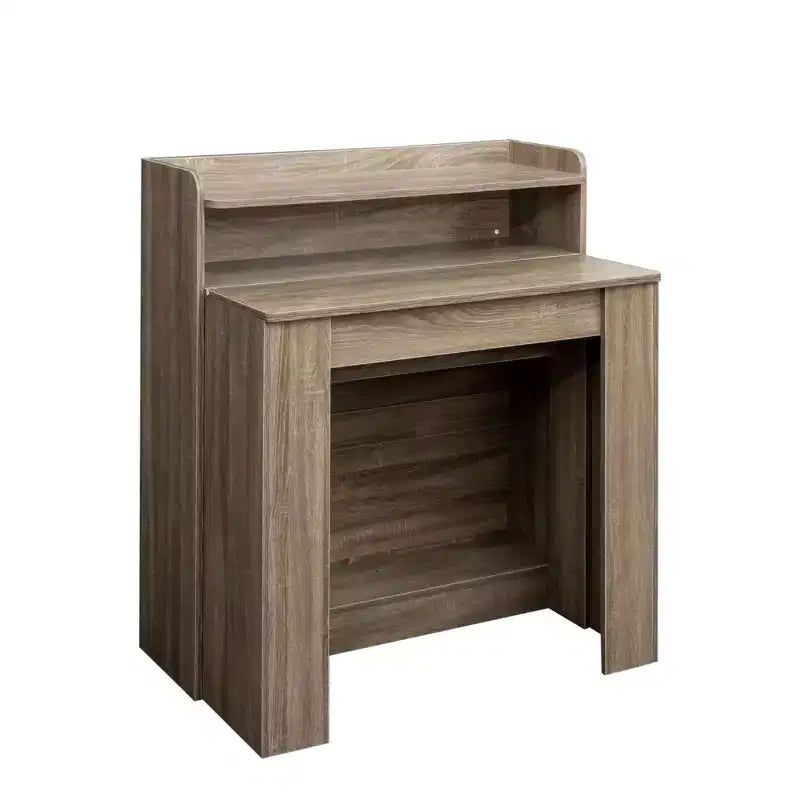 TUYOHW Tavolo da pranzo in legno per 6-8 persone, tavolo consolle allungabile con contenitore, tavolo salvaspazio e versatile per soggiorno, piccoli spazi, appartamento
