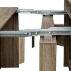 TUYOHW Tavolo da pranzo in legno per 6-8 persone, tavolo consolle allungabile con contenitore, tavolo salvaspazio e versatile per soggiorno, piccoli spazi, appartamento