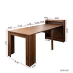 TUYOHW Tavolo da pranzo in legno per 6-8 persone, tavolo consolle allungabile con contenitore, tavolo salvaspazio e versatile per soggiorno, piccoli spazi, appartamento