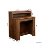 TUYOHW Tavolo da pranzo in legno per 6-8 persone, tavolo consolle allungabile con contenitore, tavolo salvaspazio e versatile per soggiorno, piccoli spazi, appartamento