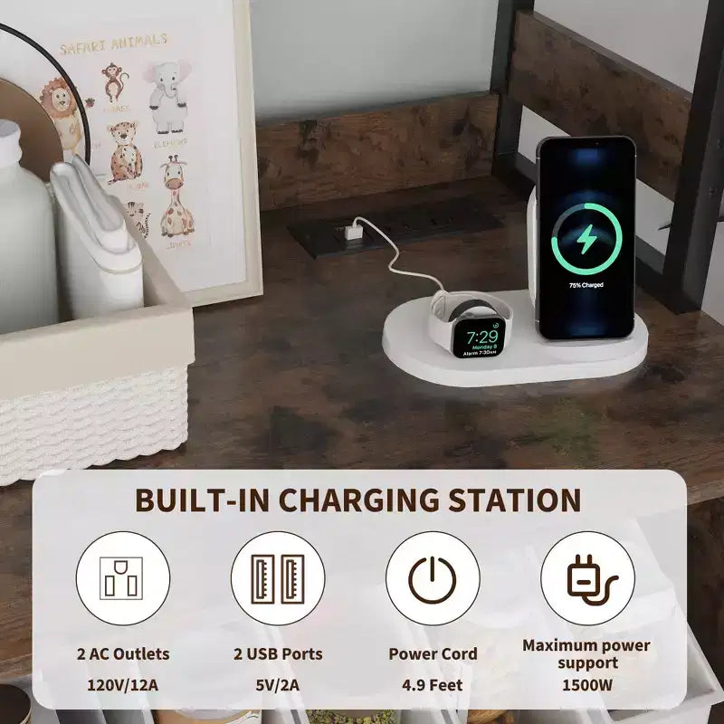 Mobile dispensa con ripiani e ante in vetro, Scaffale da cucina con ripiano, Mobile bar/caffè, Porta microonde per sala da pranzo o corridoio