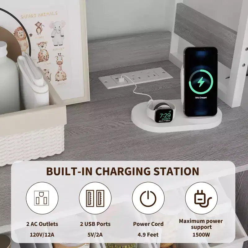 Mobile dispensa con ripiani e ante in vetro, Scaffale da cucina con ripiano, Mobile bar/caffè, Porta microonde per sala da pranzo o corridoio