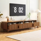 Mobile TV da 78 pollici, adatto per TV fino a 85 pollici, Centro di intrattenimento moderno con cassetti, Consolle TV con cassetti in vetro per camera da letto, soggiorno