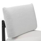 TUYOHW Poltrona Moderna con Accenti in Legno, Sedia da Lettura Senza Braccioli Imbottita in Morbido Tessuto Teddy con Gambe in Legno, Sedie Basse per Soggiorno, Camera da Letto