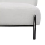 TUYOHW Poltrona Moderna con Accenti in Legno, Sedia da Lettura Senza Braccioli Imbottita in Morbido Tessuto Teddy con Gambe in Legno, Sedie Basse per Soggiorno, Camera da Letto