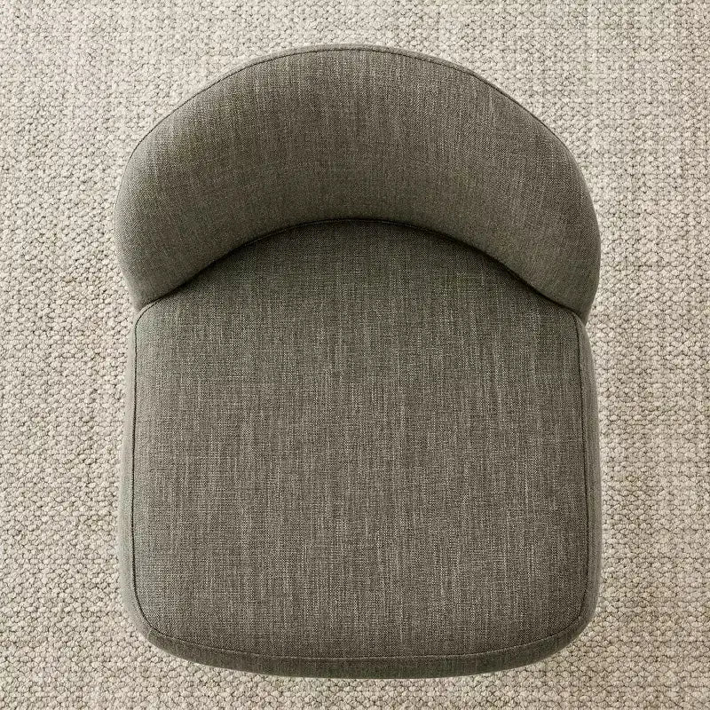 Set di 2 moderni sgabelli da bar ad altezza bancone, sedie da isola cucina imbottite in lino da 26 pollici con gambe in legno massello e schienale curvo - Panipeachy