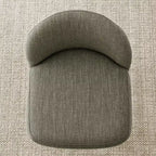 Set di 2 moderni sgabelli da bar ad altezza bancone, sedie da isola cucina imbottite in lino da 26 pollici con gambe in legno massello e schienale curvo - Panipeachy