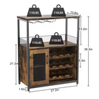 Mobiletto del vino con scomparti regolabili e rimovibili per cucina e soggiorno