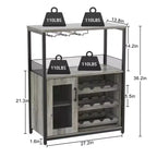 Mobiletto del vino con scomparti regolabili e rimovibili per cucina e soggiorno