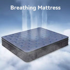 Materasso Sailvan in scatola, materasso ibrido da 12 pollici in memory foam con gel rinfrescante e molle insacchettate, rigidità media, grigio