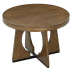 Set da pranzo rotondo allungabile in stile rustico per 4 persone, tavolo rotondo da cucina in legno con prolunga, 4 sedie imbottite per sala da pranzo