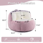 Poltrone Sacco Grandi, Divano in Ecopelliccia Multicolore Riempito con Spugna Tritata, Grande Chaise Longue per Soggiorno, Nessun Montaggio Richiesto