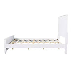 Struttura Letto a Piattaforma Queen/King Size con Testiera e Pediera, Pannelli Scanalati, Noce/Bianco - ModernLuxe