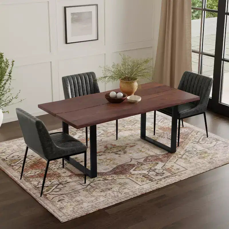 Amity tavolo da pranzo rettangolare moderno industriale 72 pollici x 36 pollici