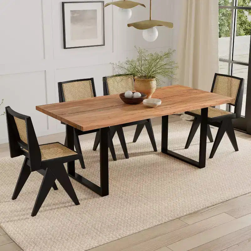 Amity tavolo da pranzo rettangolare moderno industriale 72 pollici x 36 pollici